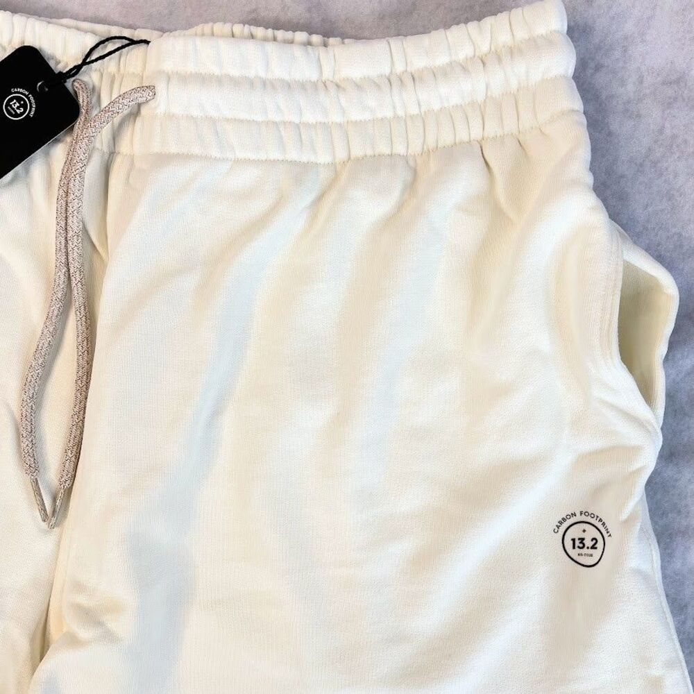 allbirds Sweat Shorts Womens 2XL White Cotton Hemp Knit Lounge Athleisure NEW! - Picture 3 of 12
